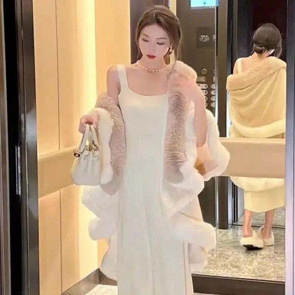Double layer fur cape - Image 4