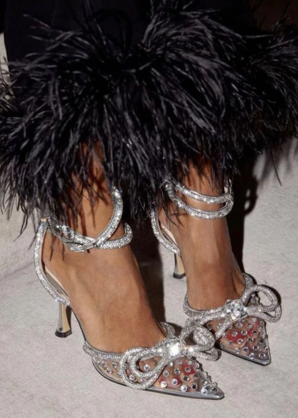 Lux Rhinestone Bow Studded Heels On PRE-BOOK - Image 14