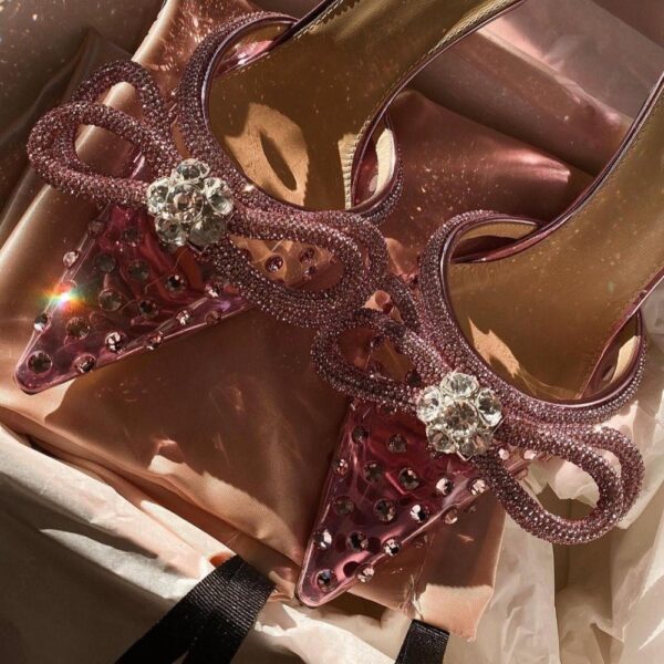 Lux Rhinestone Bow Studded Heels On PRE-BOOK - Image 11