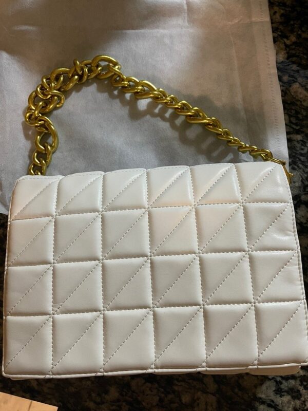 Quilted Premium PU Bag With Thick Chain on Pre-book - Image 8