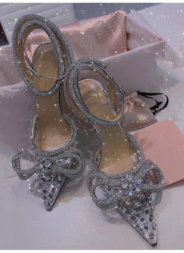 Lux Rhinestone Bow Studded Heels On PRE-BOOK - Image 10