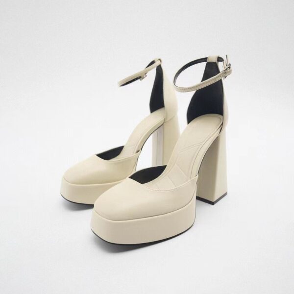 Lux White Platform Heels On PRE-BOOK