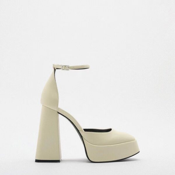Lux White Platform Heels On PRE-BOOK - Image 3