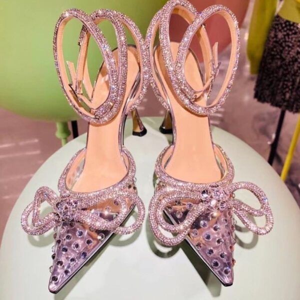 Lux Rhinestone Bow Studded Heels On PRE-BOOK - Image 9