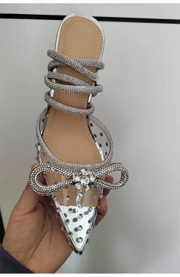 Lux Rhinestone Bow Studded Heels On PRE-BOOK - Image 4