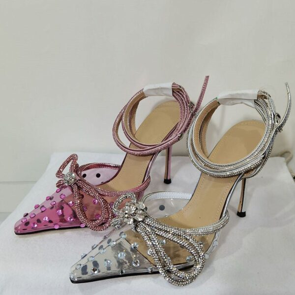 Lux Rhinestone Bow Studded Heels On PRE-BOOK - Image 2