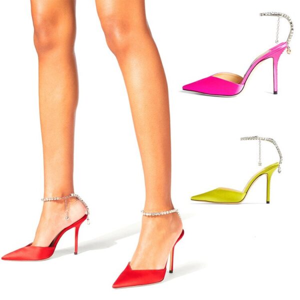 Lux Rhinestone Strap Stiletto Premium Heels On PRE-BOOK - Image 2