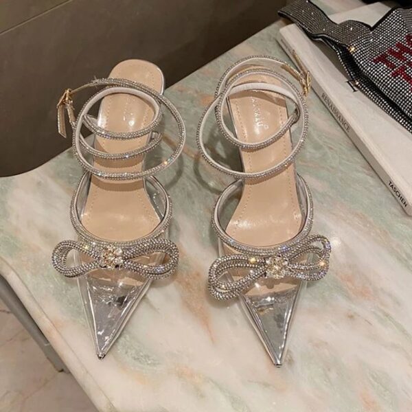 Lux Rhinestone Bow Strappy  Heels On PRE-BOOK - Image 15