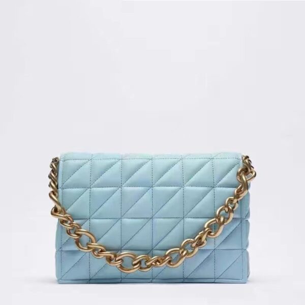 Quilted Premium PU Bag With Thick Chain on Pre-book - Image 6