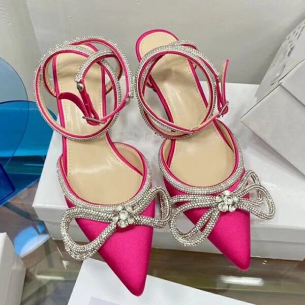Lux Rhinestone Bow Strappy  Heels On PRE-BOOK - Image 10