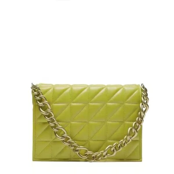 Quilted Premium PU Bag With Thick Chain on Pre-book - Image 2