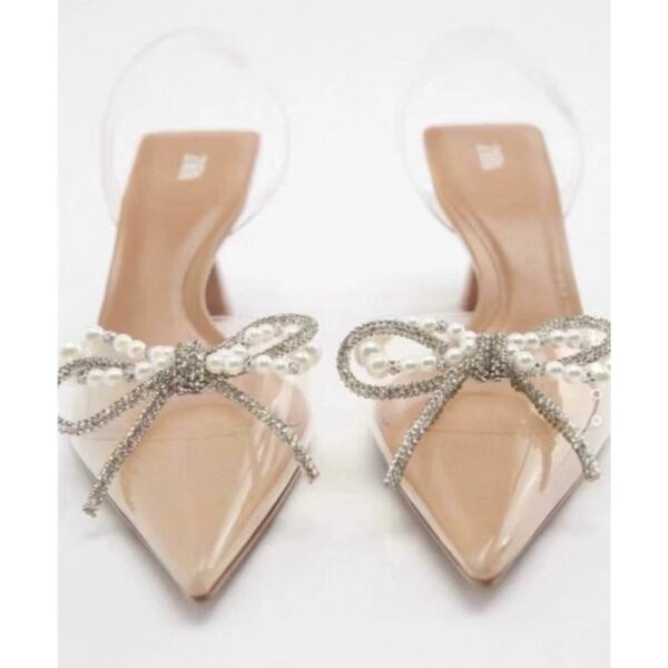 Lux  Bow with Pearl Embellished Heels On PRE-BOOK - Image 2