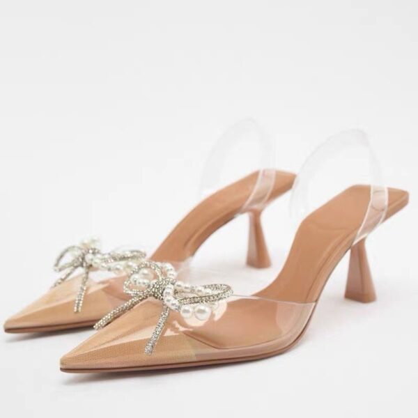 Lux  Bow with Pearl Embellished Heels On PRE-BOOK