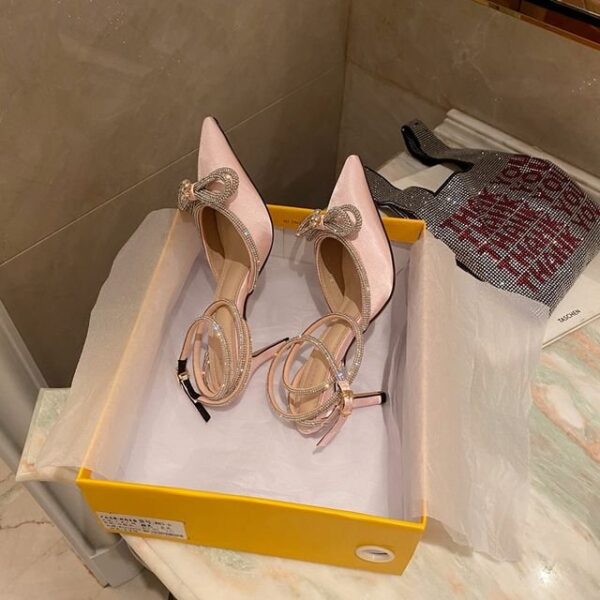 Lux Rhinestone Bow Strappy  Heels On PRE-BOOK - Image 12