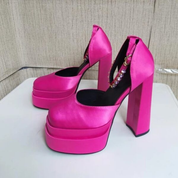 Lux Platform Satin Finish Heels On PRE-BOOK - Image 2