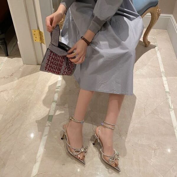 Lux Rhinestone Bow Strappy  Heels On PRE-BOOK - Image 11