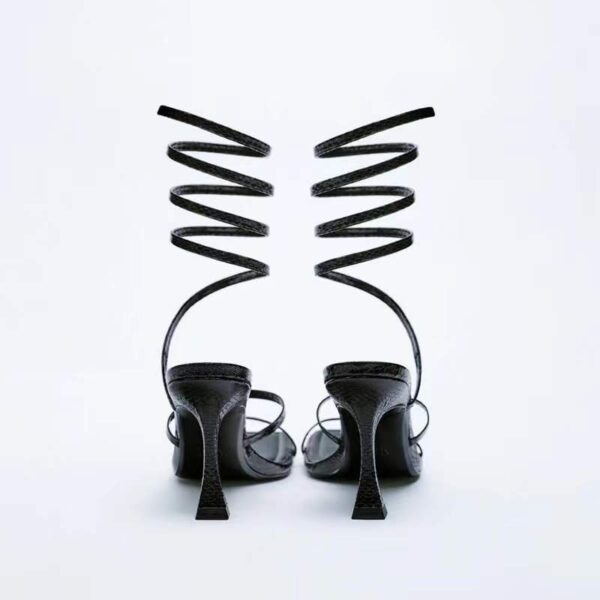 Lux  Spiral Strap Black Heels On PRE-BOOK - Image 3