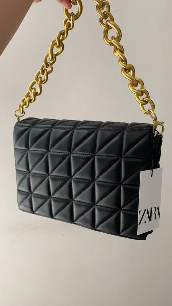 Quilted Premium PU Bag With Thick Chain on Pre-book - Image 9