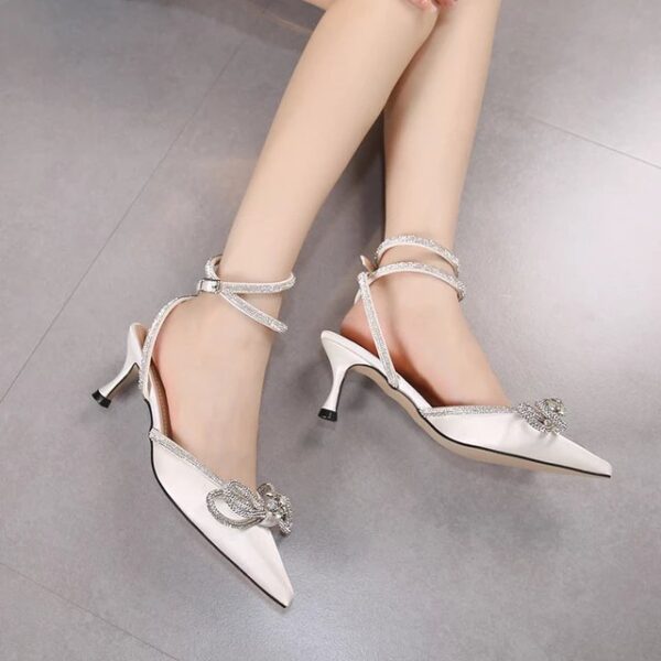 Lux Rhinestone Bow Strappy  Heels On PRE-BOOK - Image 9