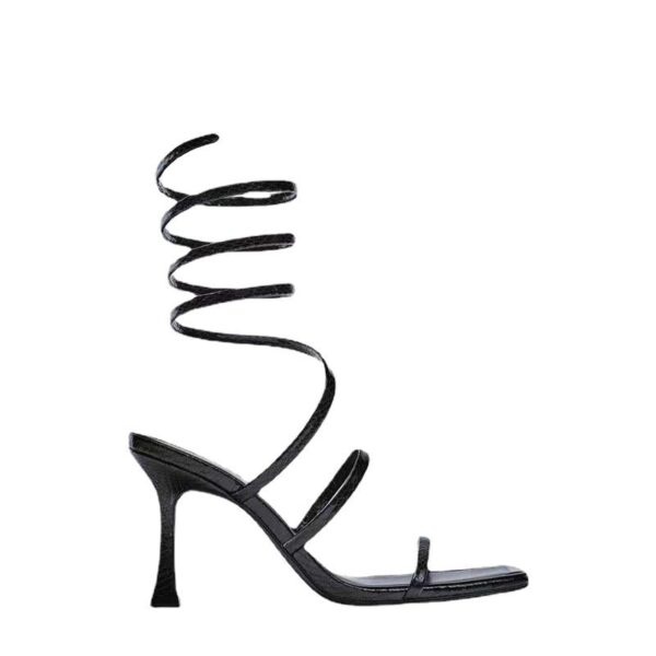 Lux  Spiral Strap Black Heels On PRE-BOOK - Image 2