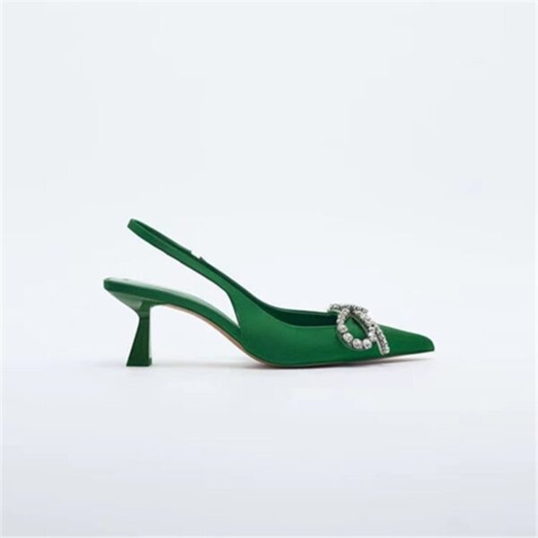 Lux  Green Bow Embellished Heels On PRE-BOOK - Image 2