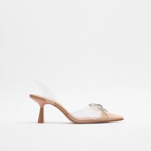 Lux  Bow with Pearl Embellished Heels On PRE-BOOK - Image 3