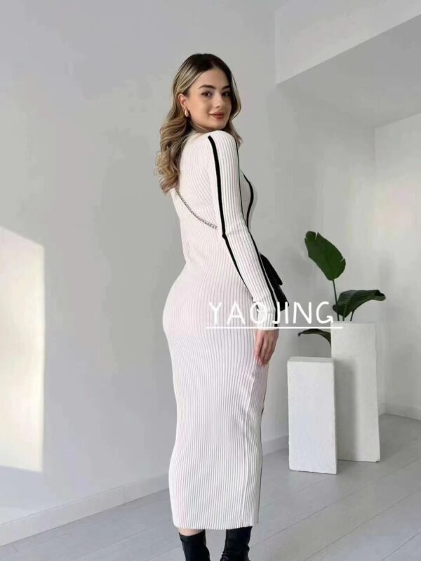 Winter Knitted Designer Dress - Image 7