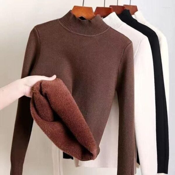 Winter Fleece High Neck Sweaters