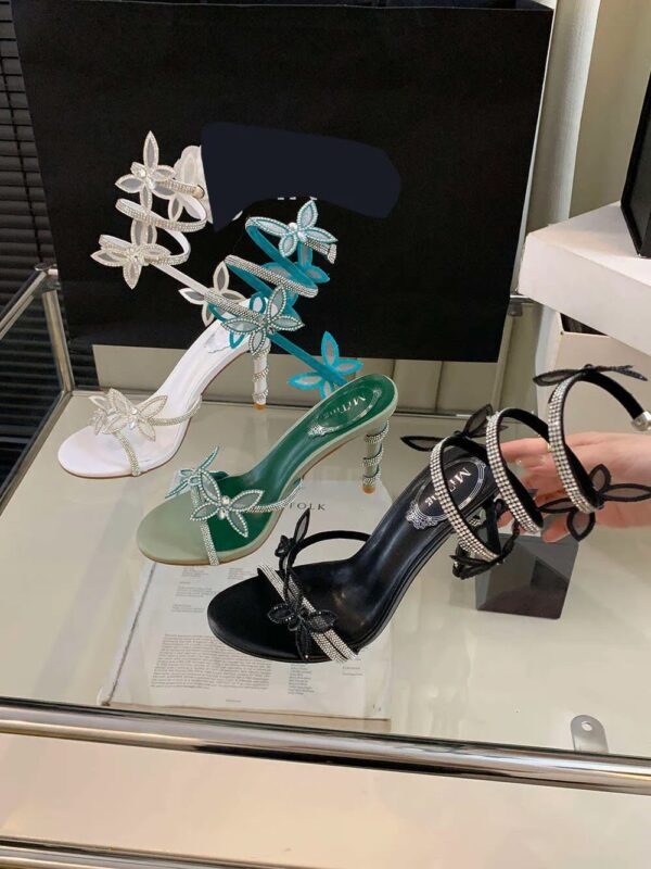 Lux Rhinestone Strappy Heels On PRE-BOOK - Image 3