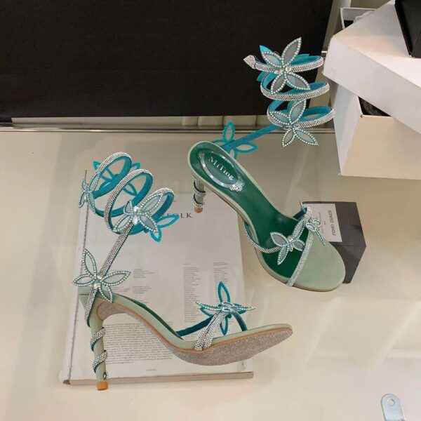 Lux Rhinestone Strappy Heels On PRE-BOOK - Image 9