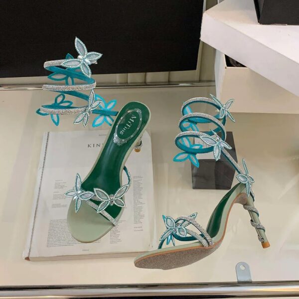 Lux Rhinestone Strappy Heels On PRE-BOOK - Image 4