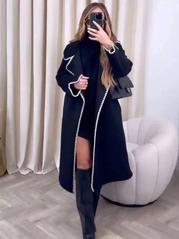 Designer Border Oversized Long Coats - Image 3