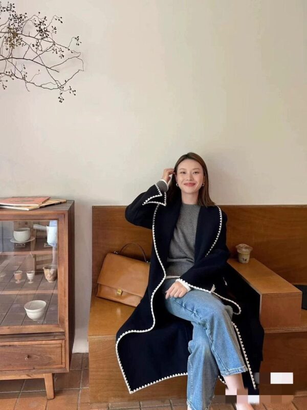 Designer Border Oversized Long Coats - Image 2