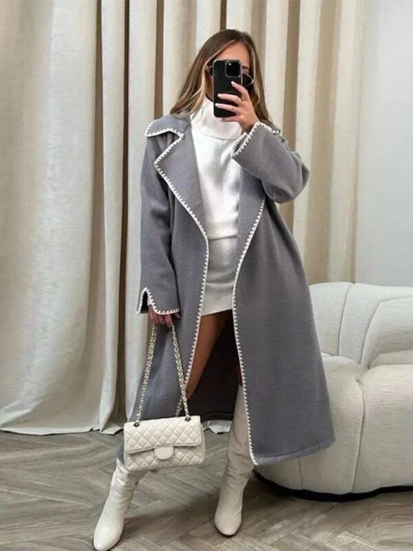 Designer Border Oversized Long Coats - Image 5