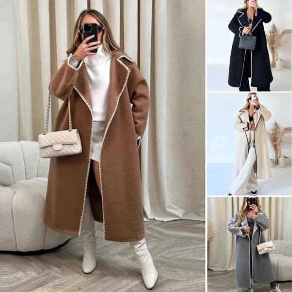 Designer Border Oversized Long Coats