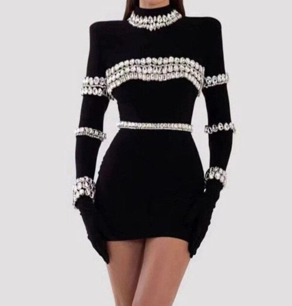 Partywear velvet stone Dress