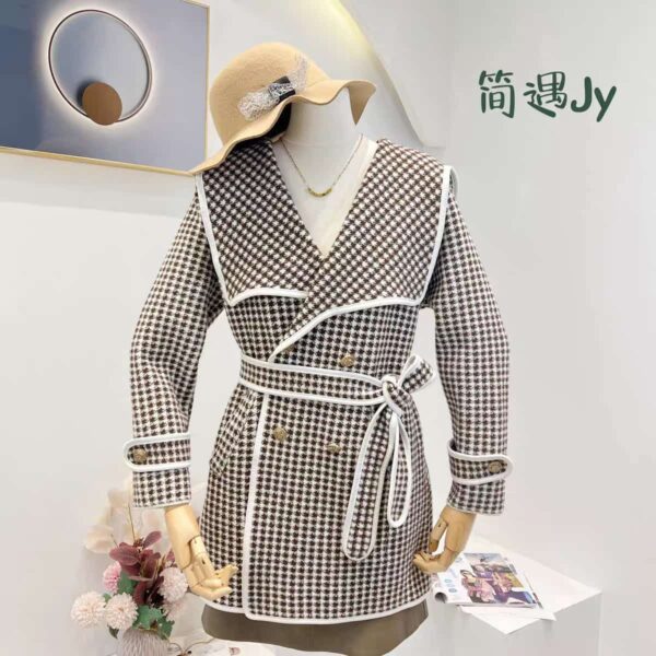 Imported Coat Dress with Belt - Image 2