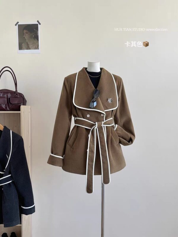 Imported Coat Dress with Belt - Image 4