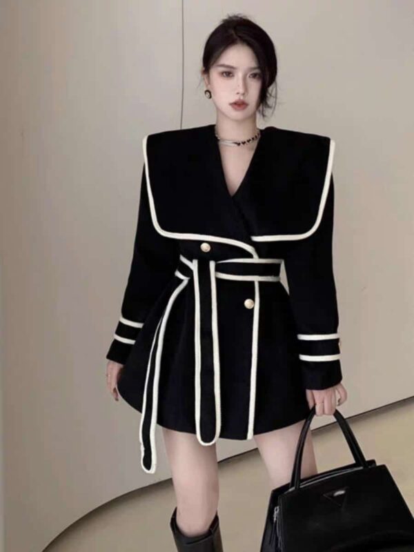 Imported Coat Dress with Belt