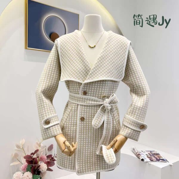 Imported Coat Dress with Belt - Image 3