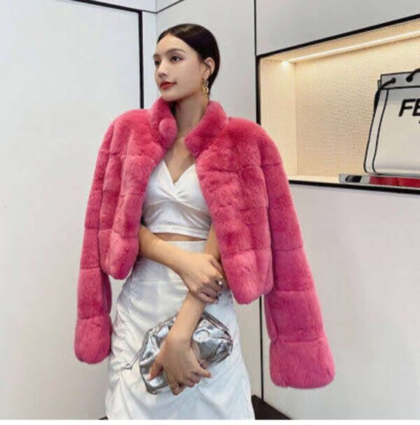 Pink Fur Puffer Jacket