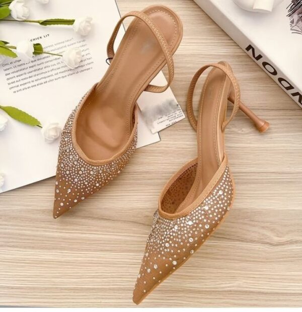 Lux Embellished Nude Heels On PRE-BOOK