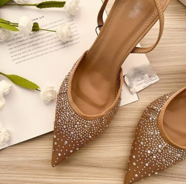 Lux Embellished Nude Heels On PRE-BOOK - Image 3