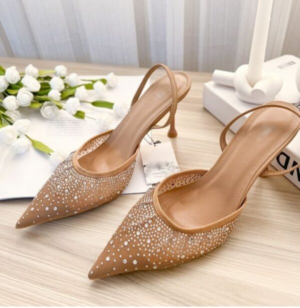 Lux Embellished Nude Heels On PRE-BOOK - Image 2