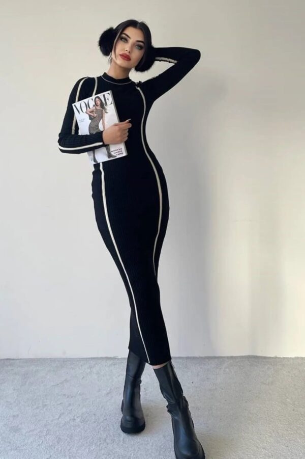 Winter Knitted Designer Dress - Image 3