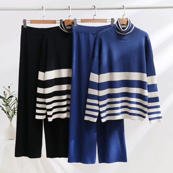 Grosier High Neck Soft Knitted Two Piece set - Image 4