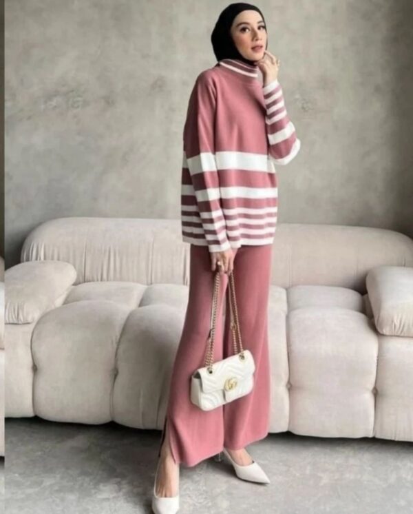 Grosier High Neck Soft Knitted Two Piece set - Image 8
