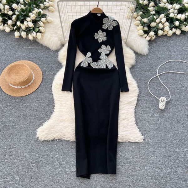 Imported Premium Rhinestone Embellished Dress - Image 2