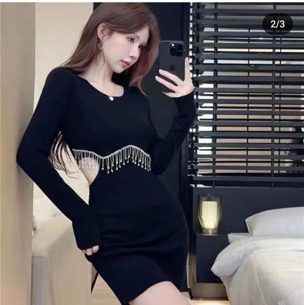 Knitted Tassels Fress - Image 2