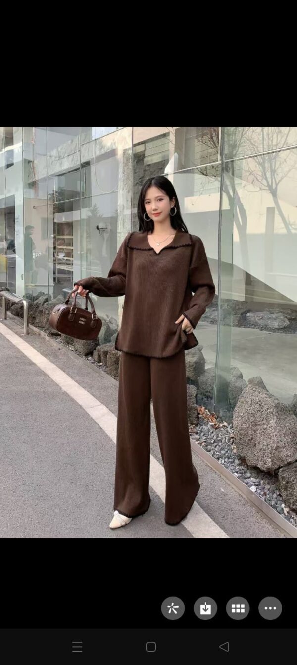 Woolen  Designer Border coord set - Image 9